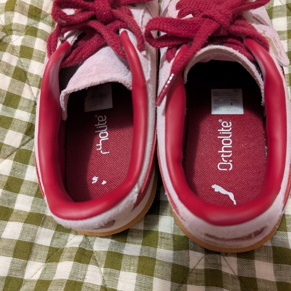 Pink And Burgundy Puma Palermos - Picture 3 of 5